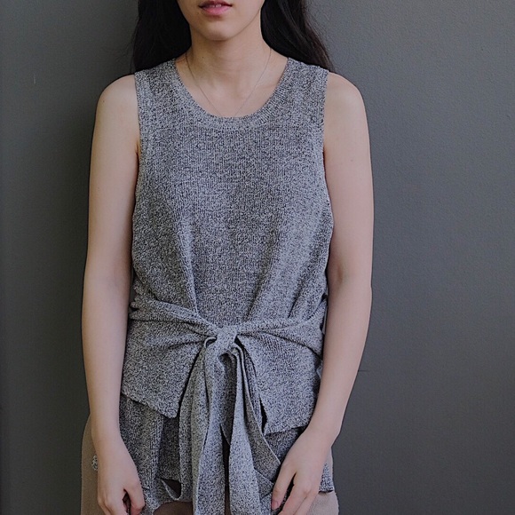 Madewell sleeve less wrap knitted top - Picture 1 of 4